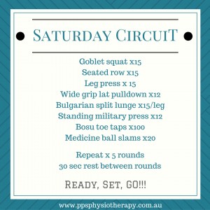 saturday circuit exercise checklist
