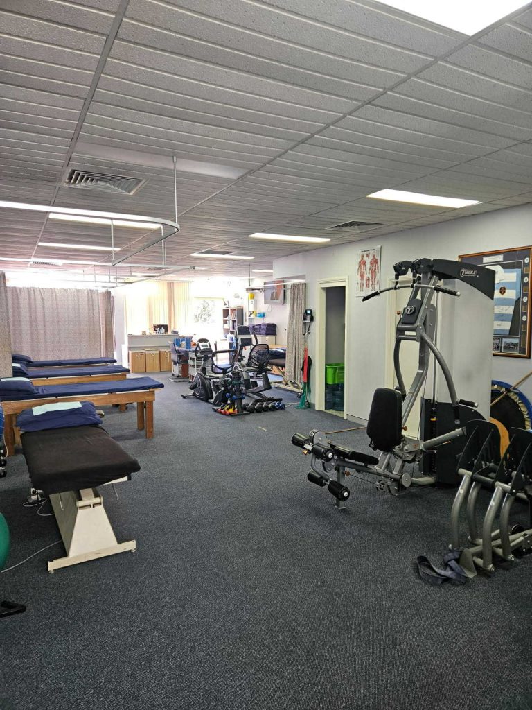 Physio Carlingford clinic interior with treatment beds and exercise equipment – PPS Physiotherapy